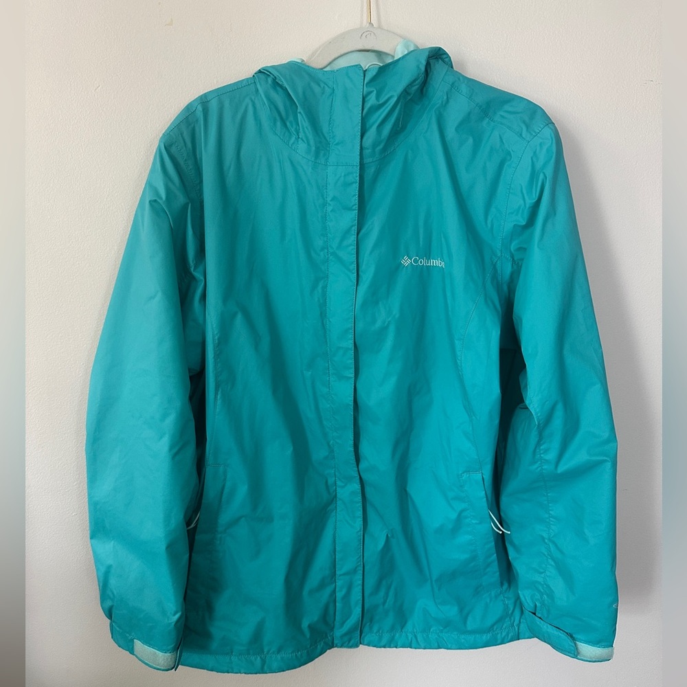 Columbia Arcadia II rain jacket turquoise 1X